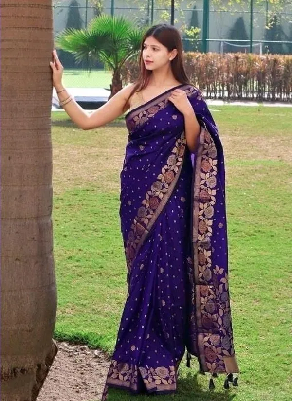 Dark_Blue_Ridhhi_Creation_Embellished_Banarasi_Jacquard_Saree